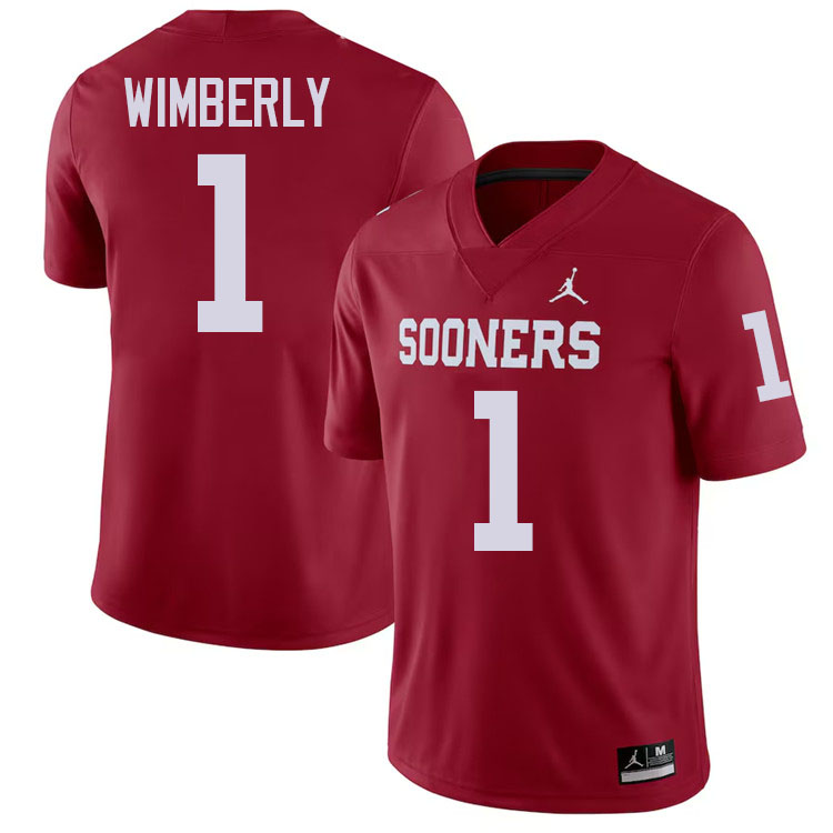 Marcus Wimberly Oklahoma Sooners Jersey,Oklahoma Sooners Football Uniforms,Jersey-Crimson